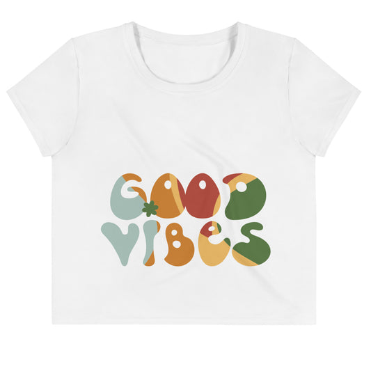 Vibes All-Over Print Crop Tee