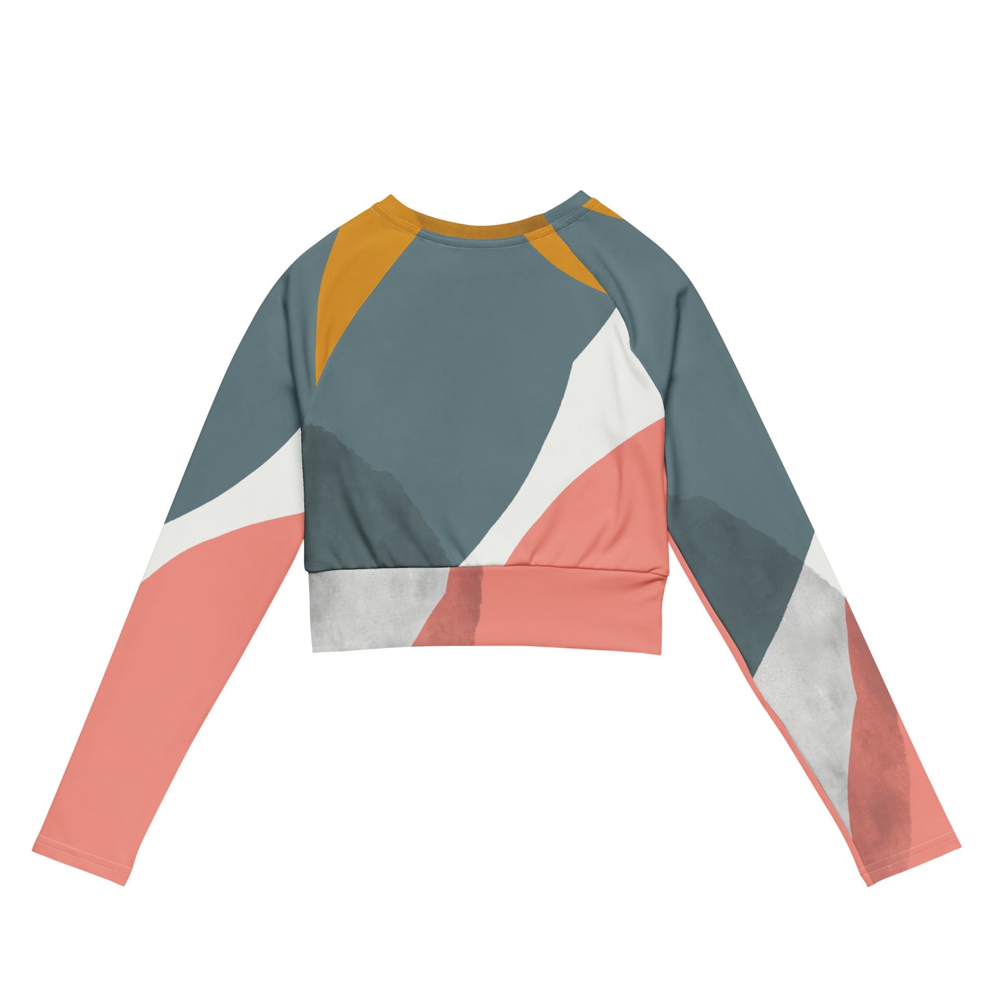 Neutral Recycled long-sleeve crop top