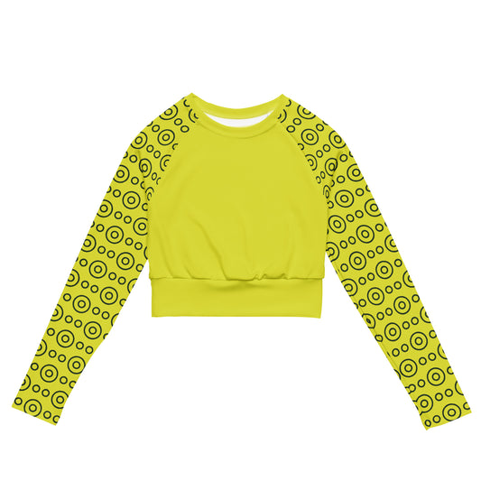 Raw banana Recycled long-sleeve crop top