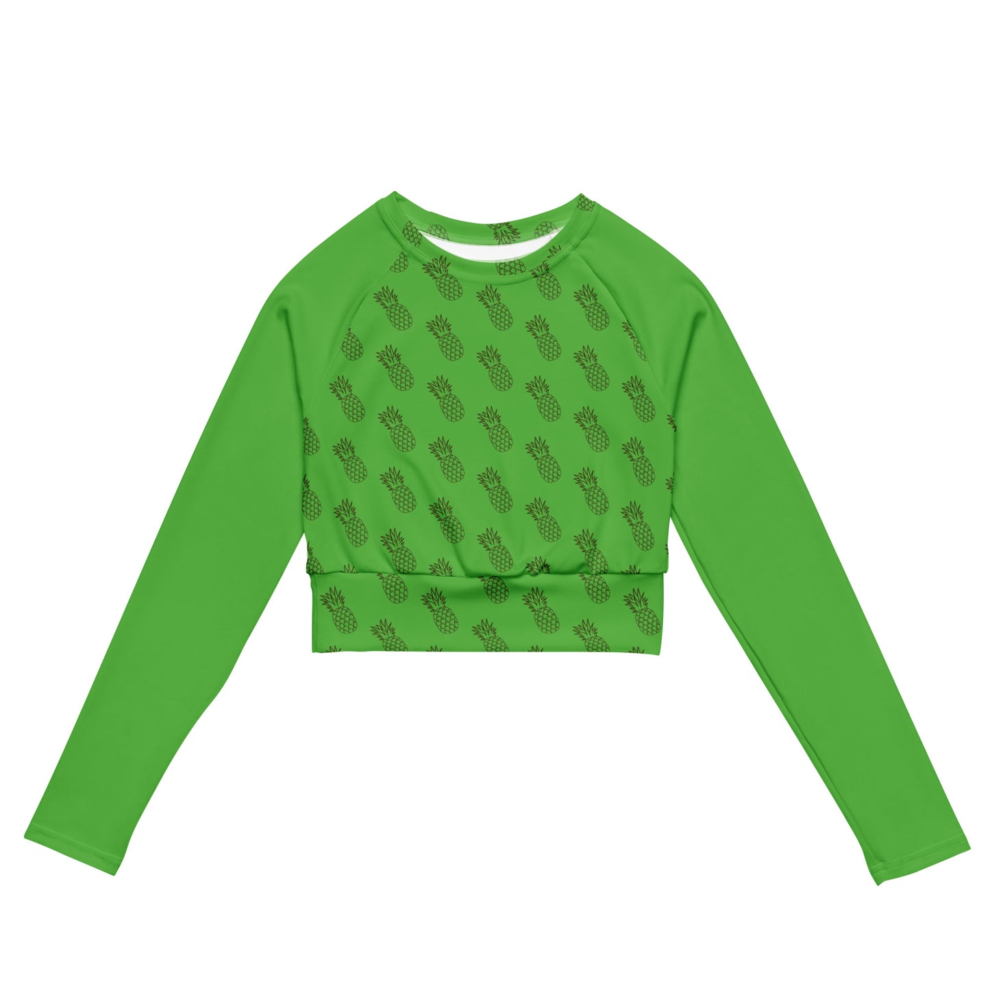 Super green Recycled long-sleeve crop top