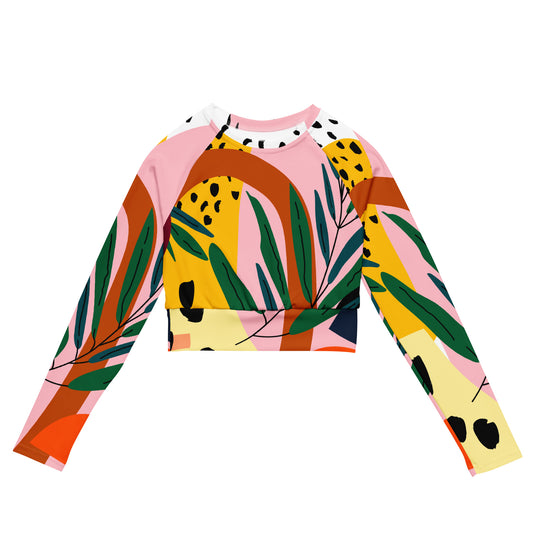 Jungle Recycled long-sleeve crop top